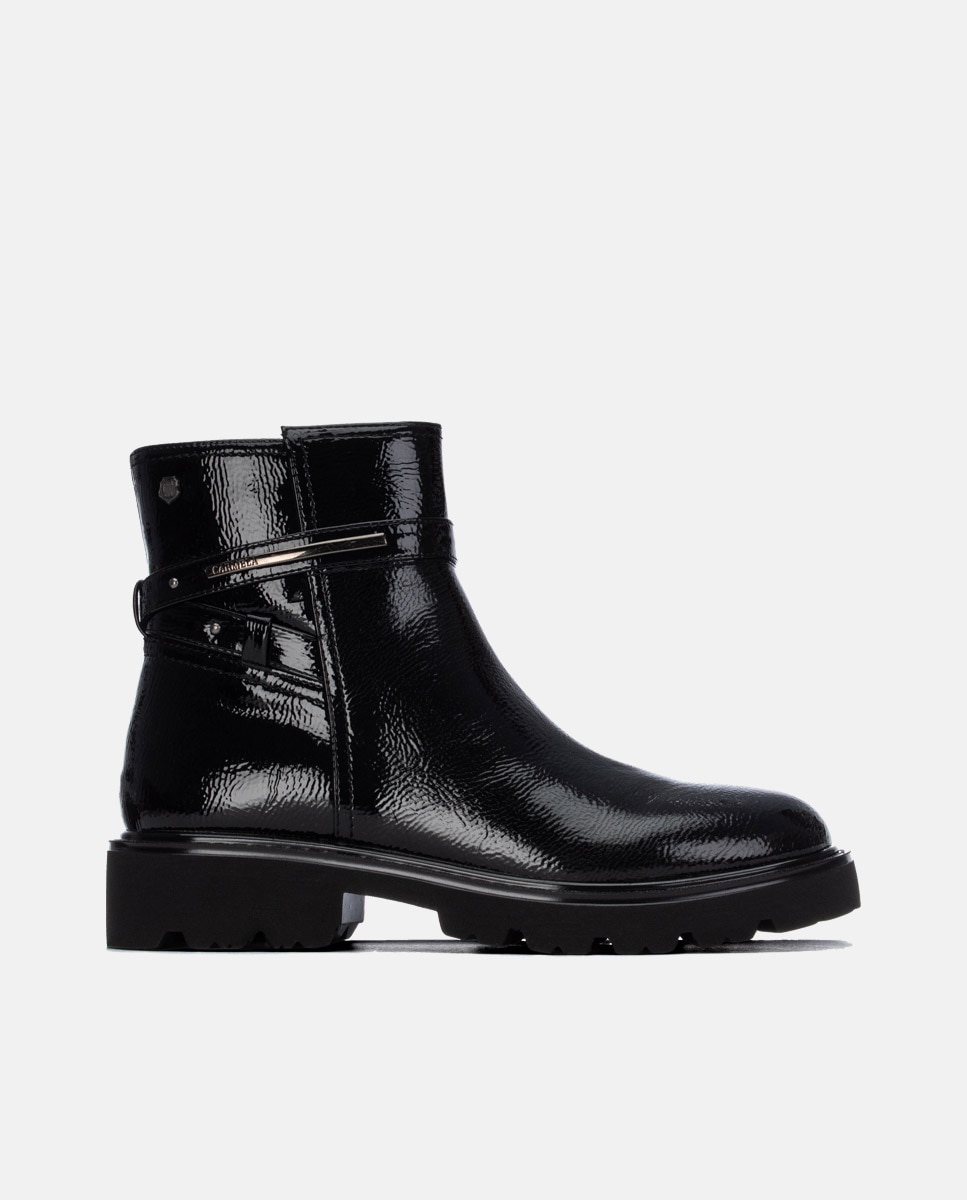 Botines de mujer con cremallera - Carmela - Negro Negro-1
