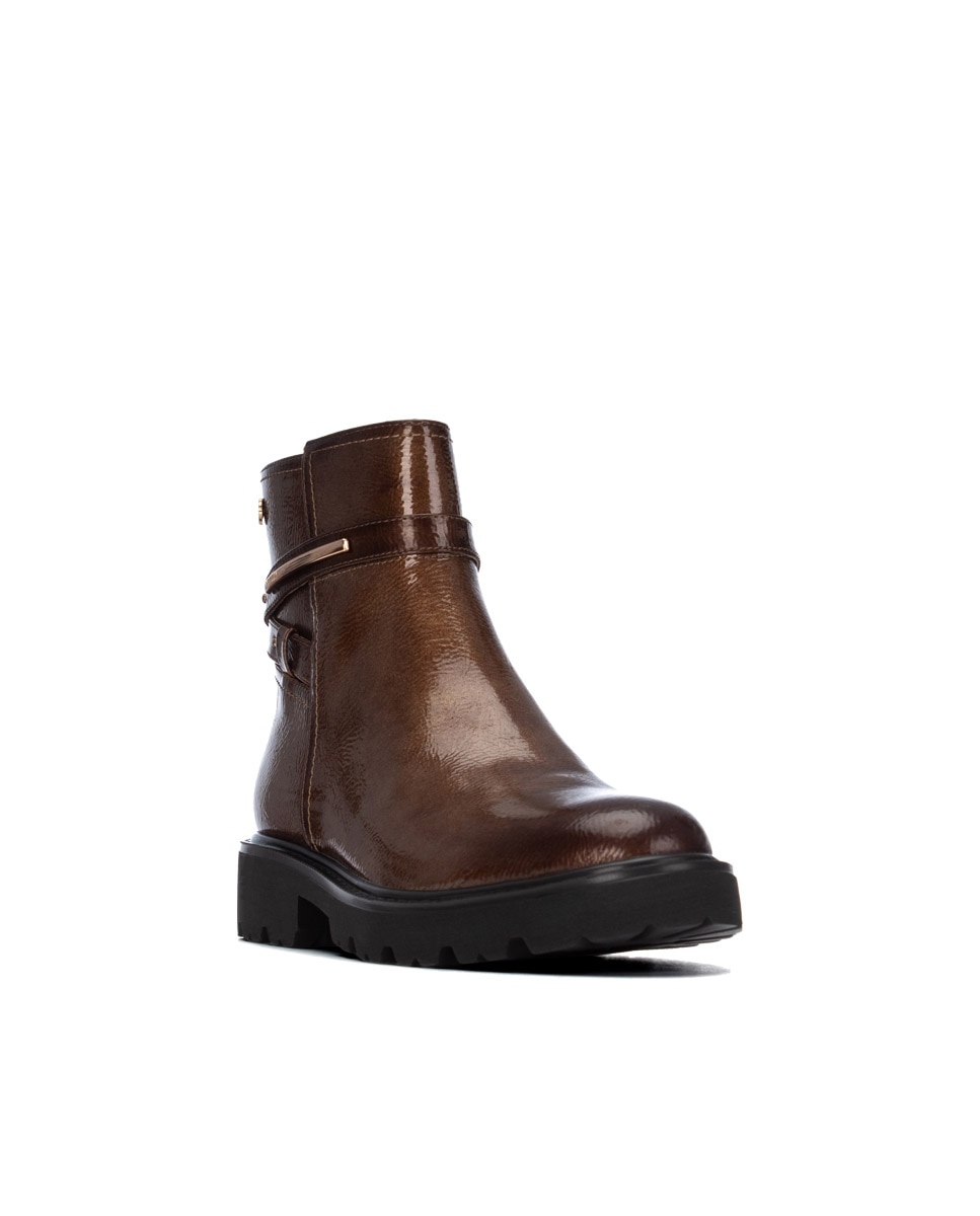 Botines de mujer con cremallera - Carmela - Marrón Marrón-3