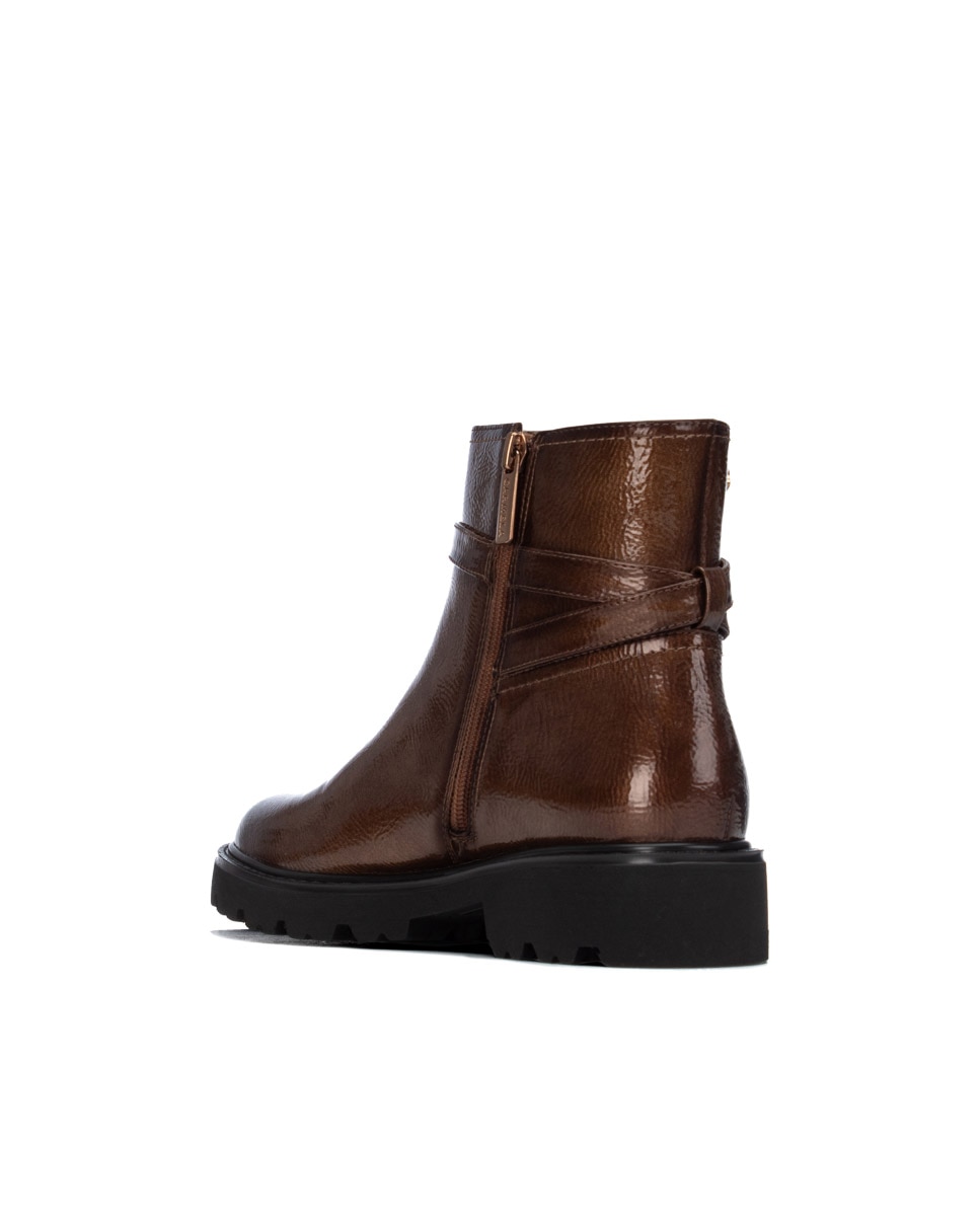 Botines de mujer con cremallera - Carmela - Marrón Marrón-2