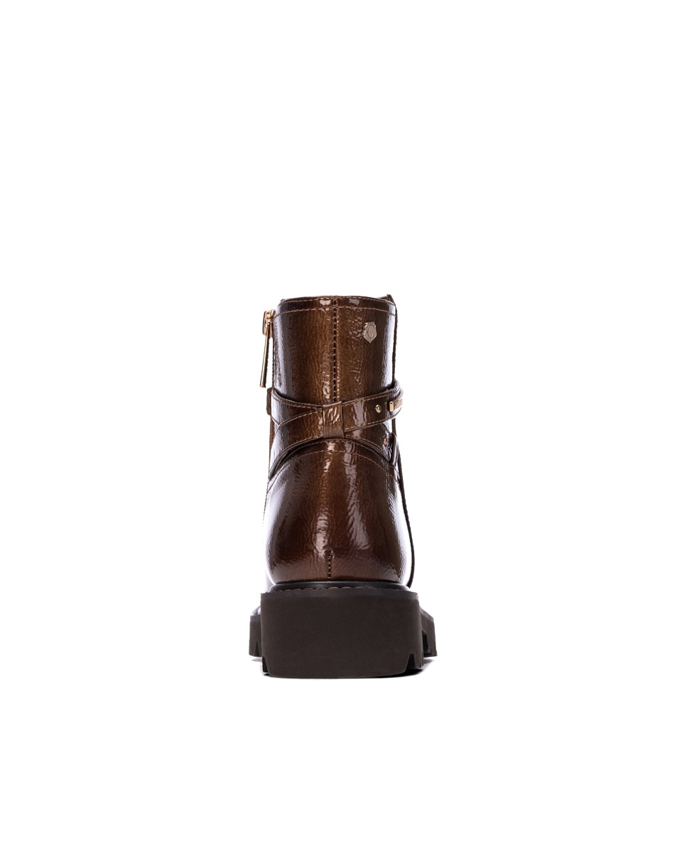 Botines de mujer con cremallera - Carmela - Marrón Marrón-5