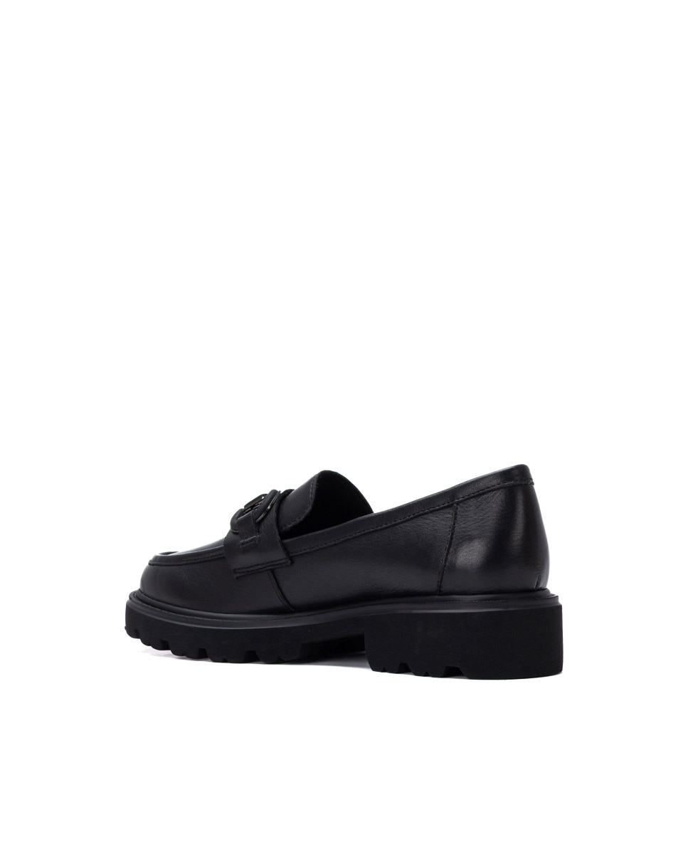 Mocasín de mujer de piel - Carmela - Negro Negro-2
