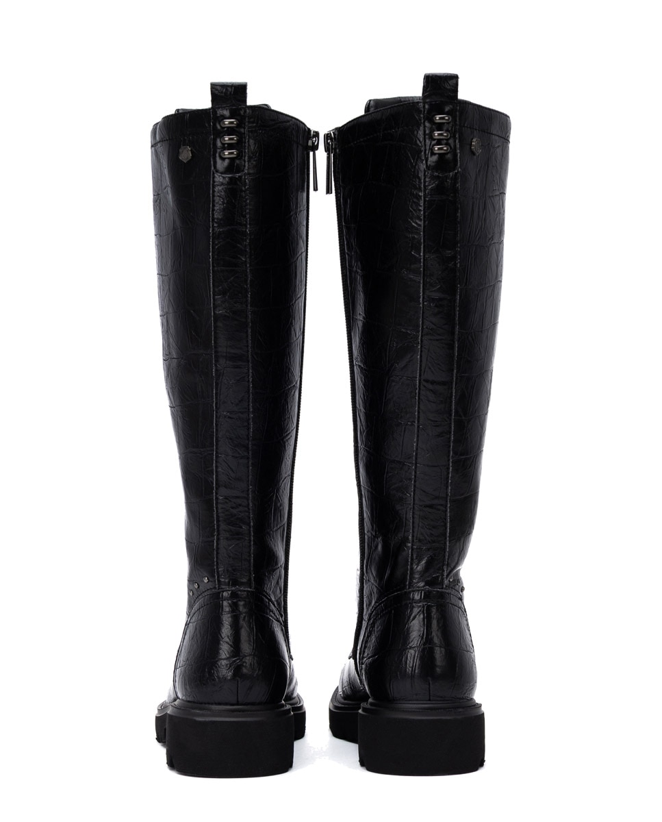 Bota de mujer con cordones - Carmela - Negro Negro-2
