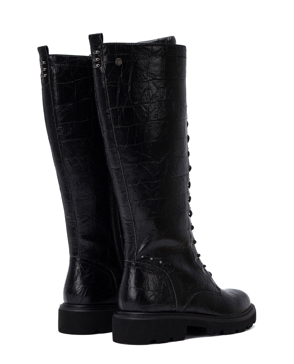 Bota de mujer con cordones - Carmela - Negro Negro-9