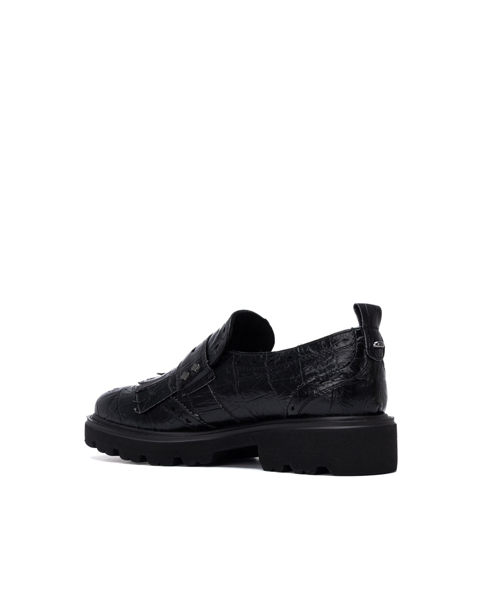 Mocasín de mujer de piel - Carmela - Negro Negro-2