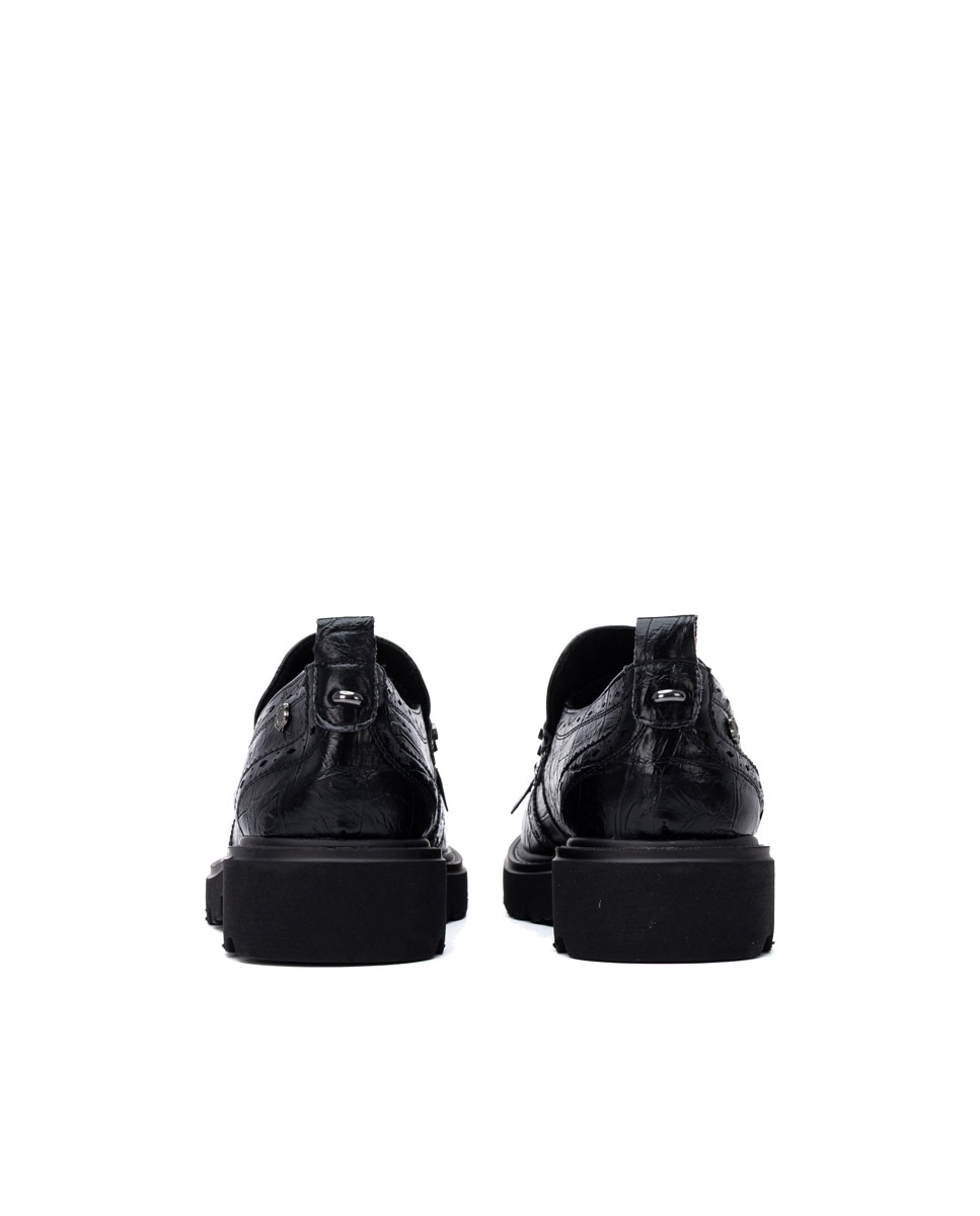 Mocasín de mujer de piel - Carmela - Negro Negro-5