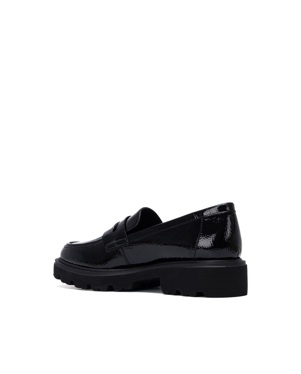 Mocasín de mujer de piel - Carmela - Negro Negro-2