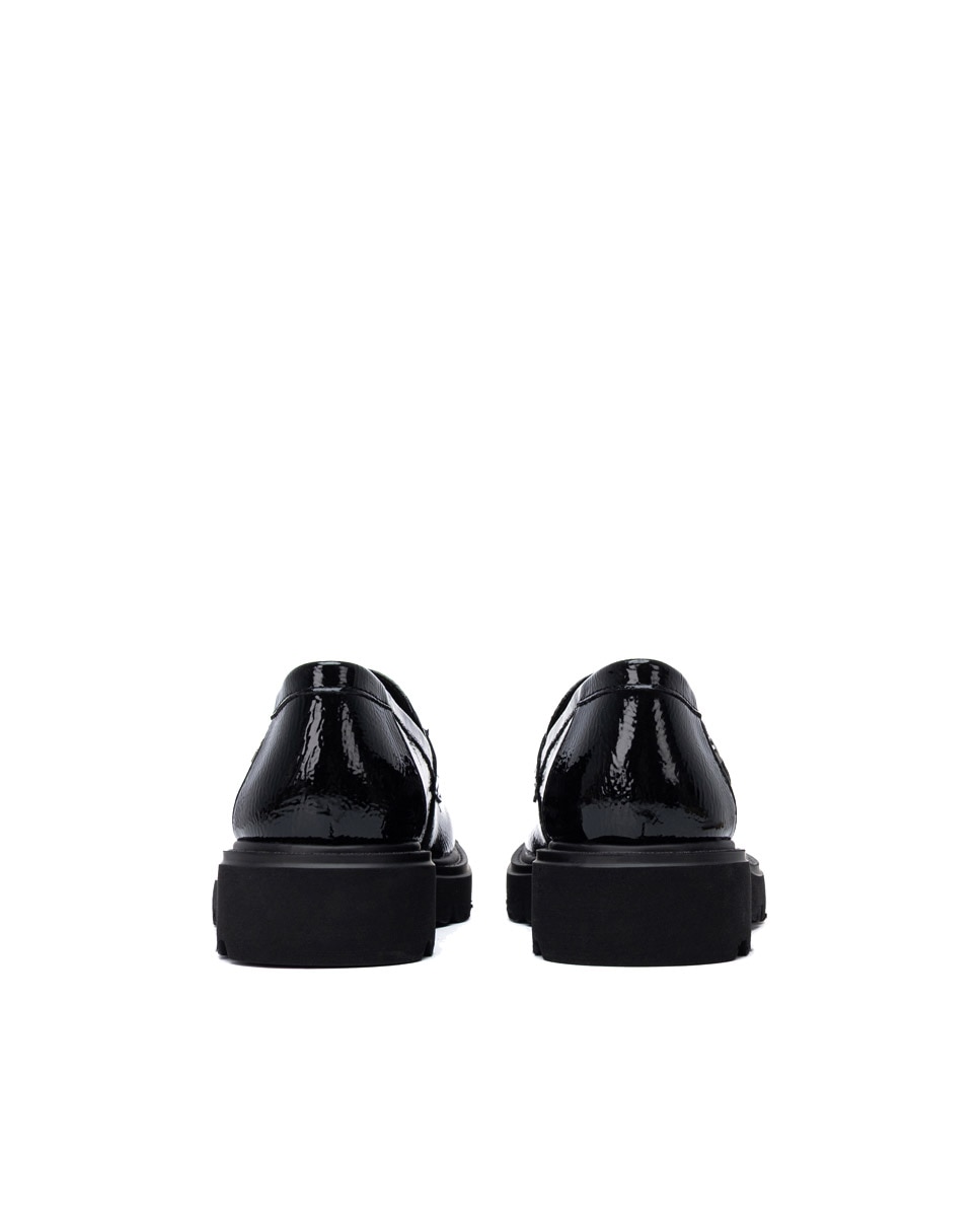 Mocasín de mujer de piel - Carmela - Negro Negro-5