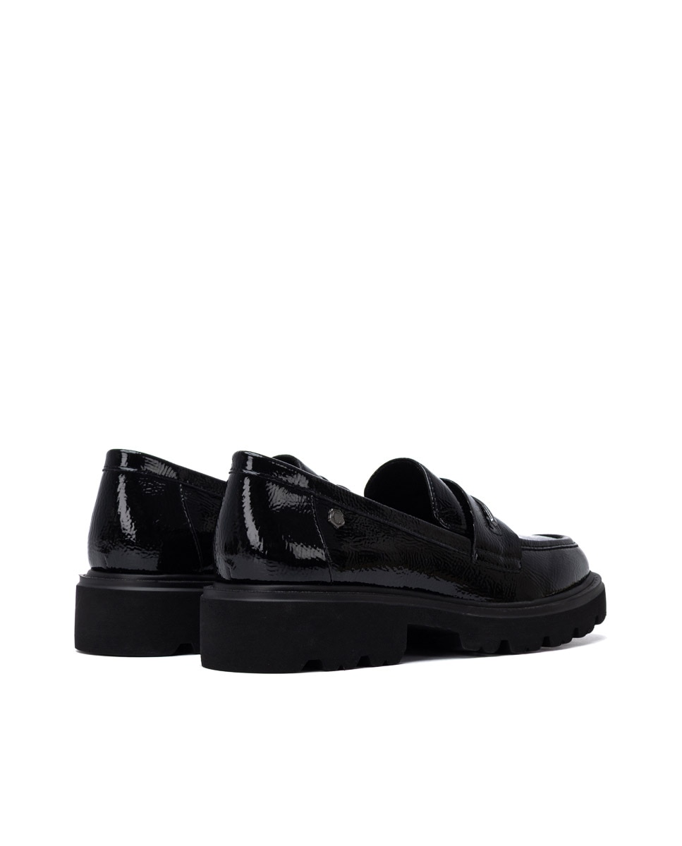 Mocasín de mujer de piel - Carmela - Negro Negro-7