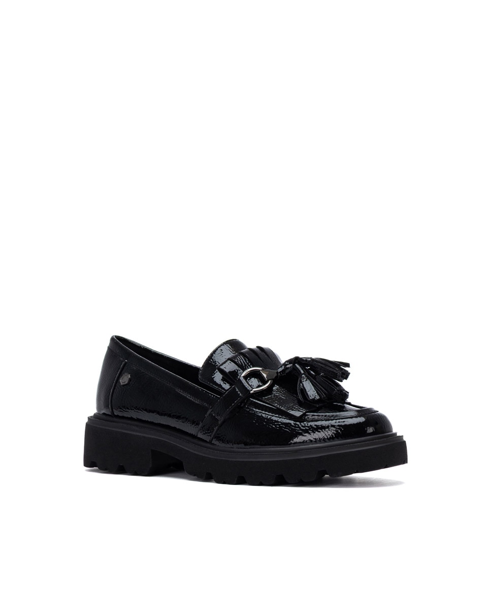 Mocasín de mujer de piel - Carmela - Negro Negro-3