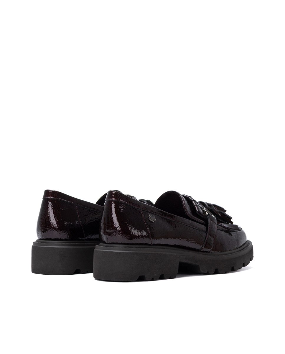 Mocasín de mujer de piel - Carmela - Burdeos Burdeos-7