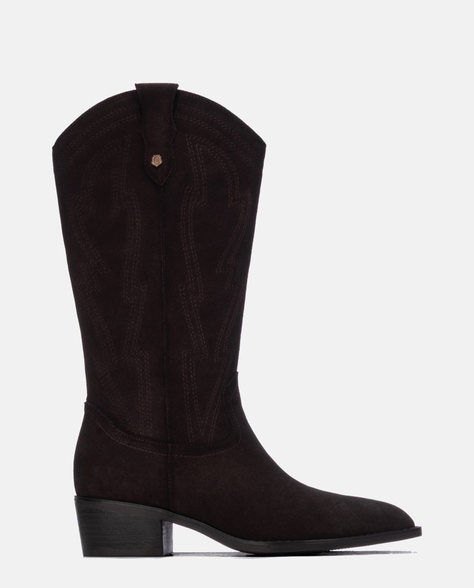 Bota de mujer con cremallera - Carmela - Marrón Marrón-1