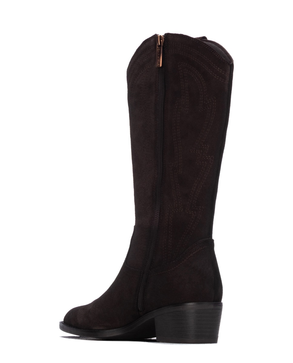 Bota de mujer con cremallera - Carmela - Marrón Marrón-2