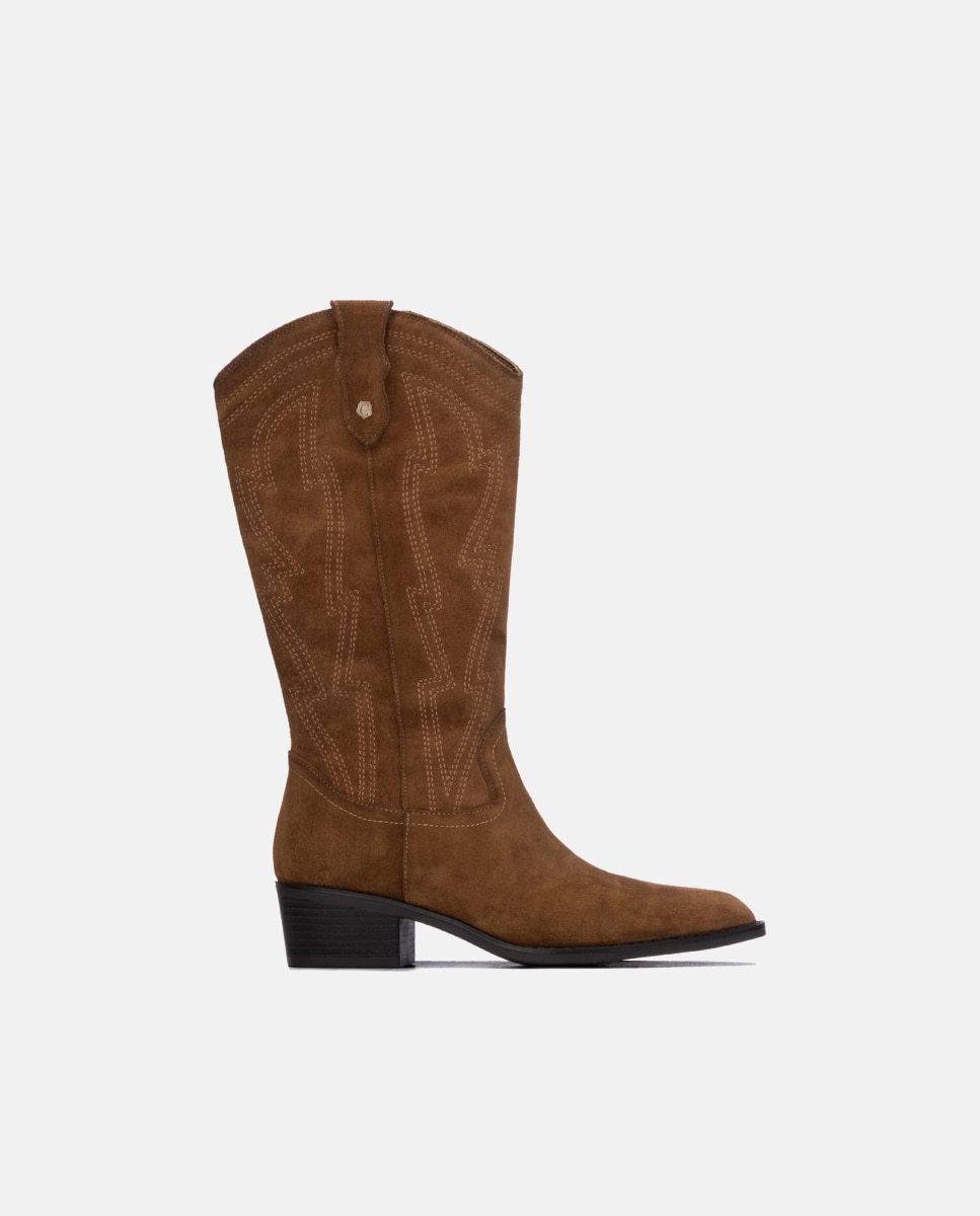 Bota de mujer con cremallera - Carmela - Camel Camel-1