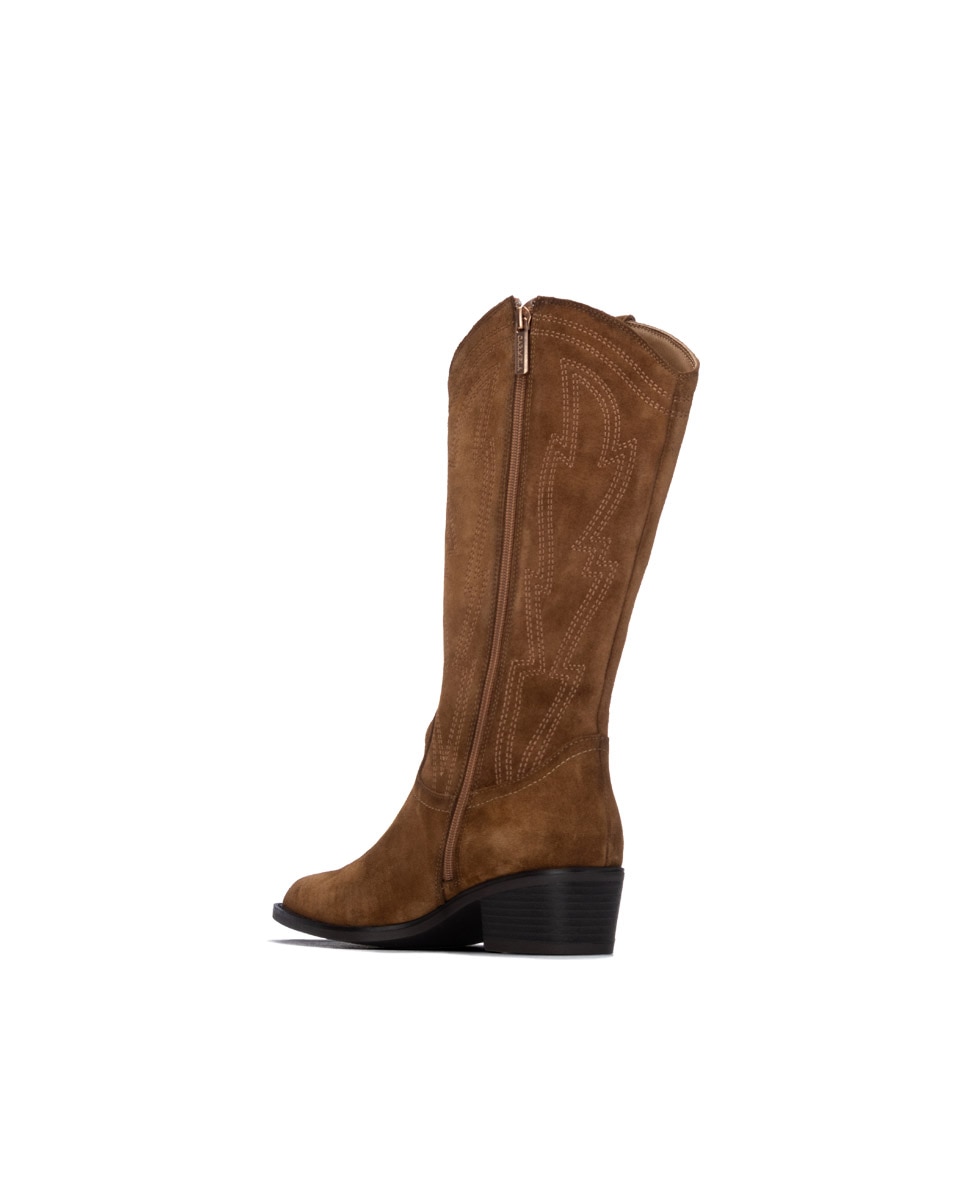 Bota de mujer con cremallera - Carmela - Camel Camel-2