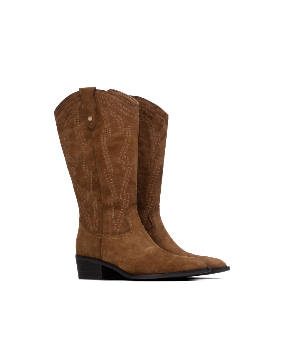 Bota de mujer con cremallera - Carmela - Camel Camel-4