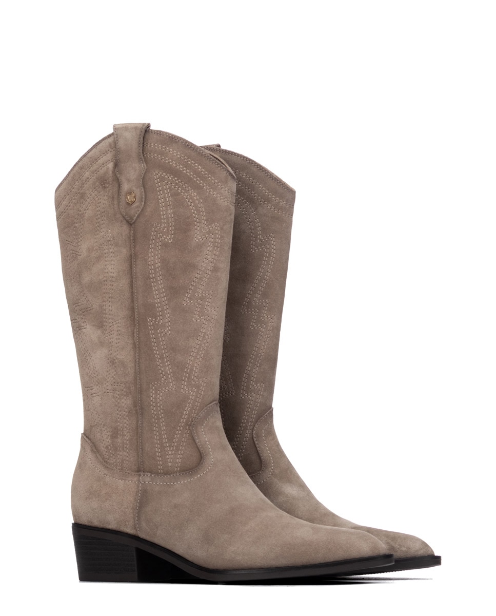 Bota de mujer con cremallera - Carmela - Marrón Marrón-4