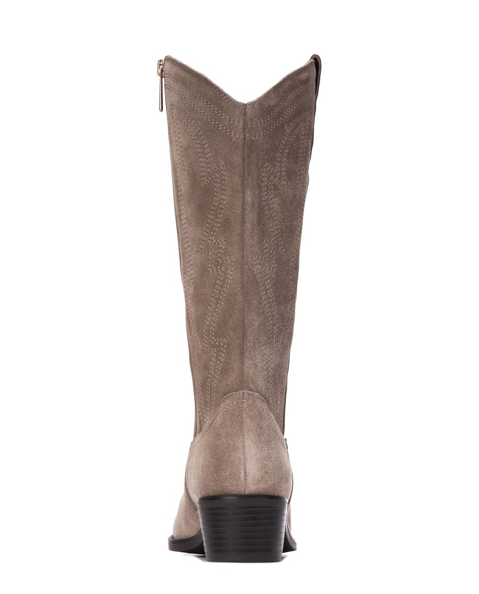 Bota de mujer con cremallera - Carmela - Marrón Marrón-5