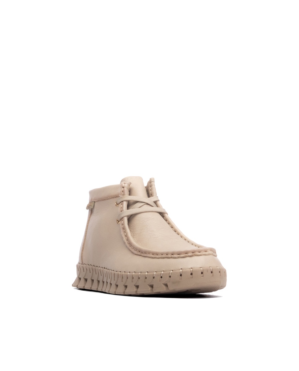 Botines básicos de mujer con cordones de piel - Carmela - Beige Beige-3