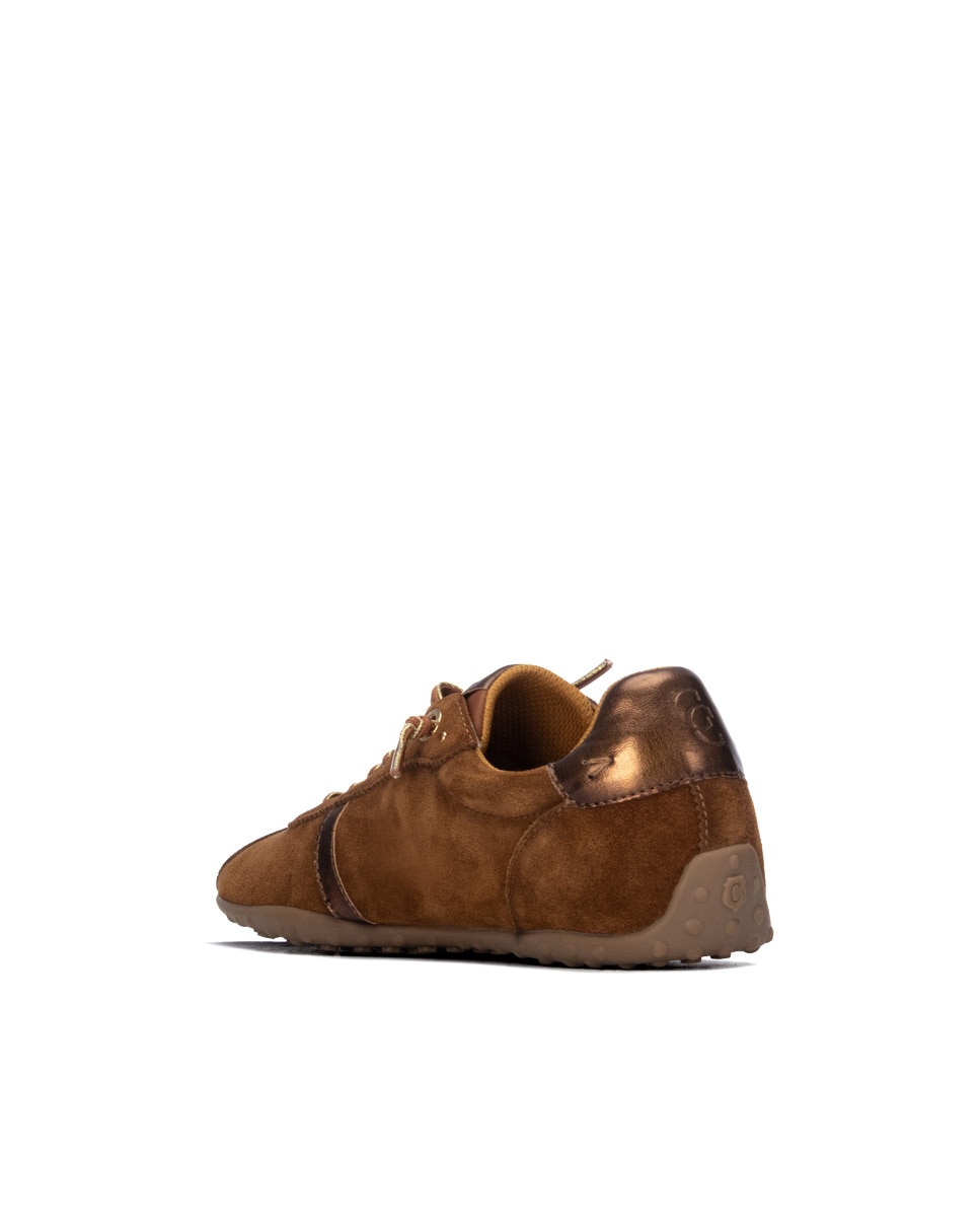 Carmela - Zapatilla de mujer con cordones de piel.