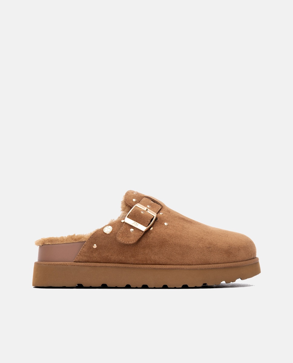 Imagen 1 de Zueco de mujer con pelo - Xti - Camel Camel