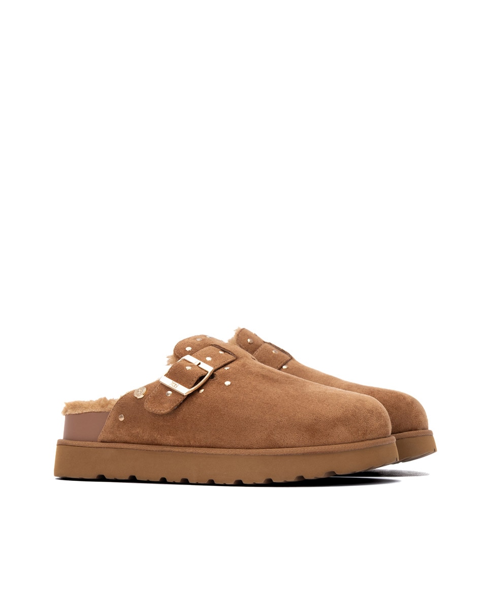 Imagen 4 de Zueco de mujer con pelo - Xti - Camel Camel