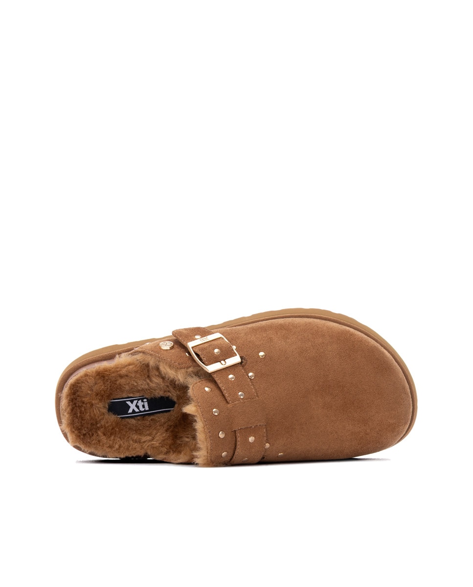 Imagen 5 de Zueco de mujer con pelo - Xti - Camel Camel