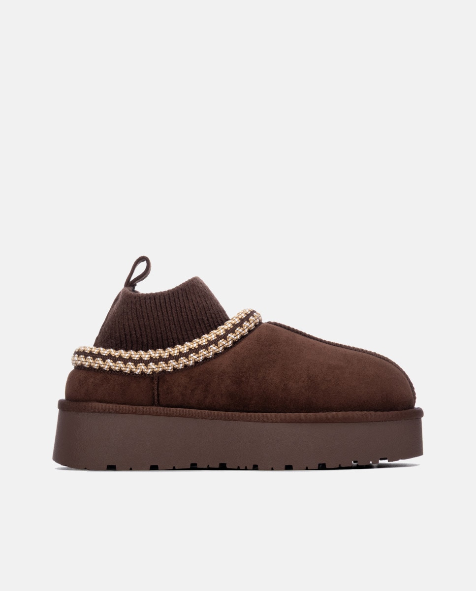 Zapatilla de mujer australiana - Xti - Marrón Marrón-1