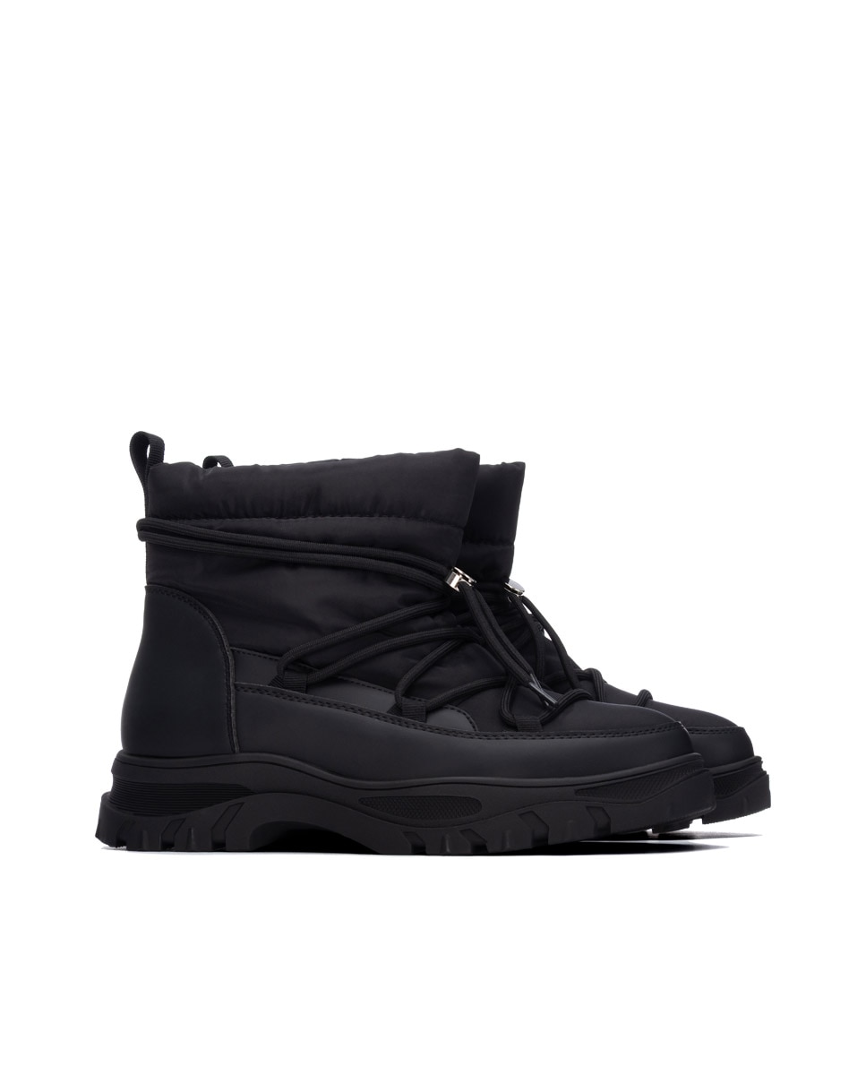 Botines de mujer con cordones - Xti - Negro Negro-4
