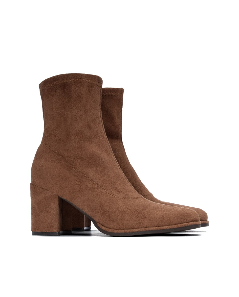 Botines básicos de mujer con cremallera - Xti - Camel Camel-5