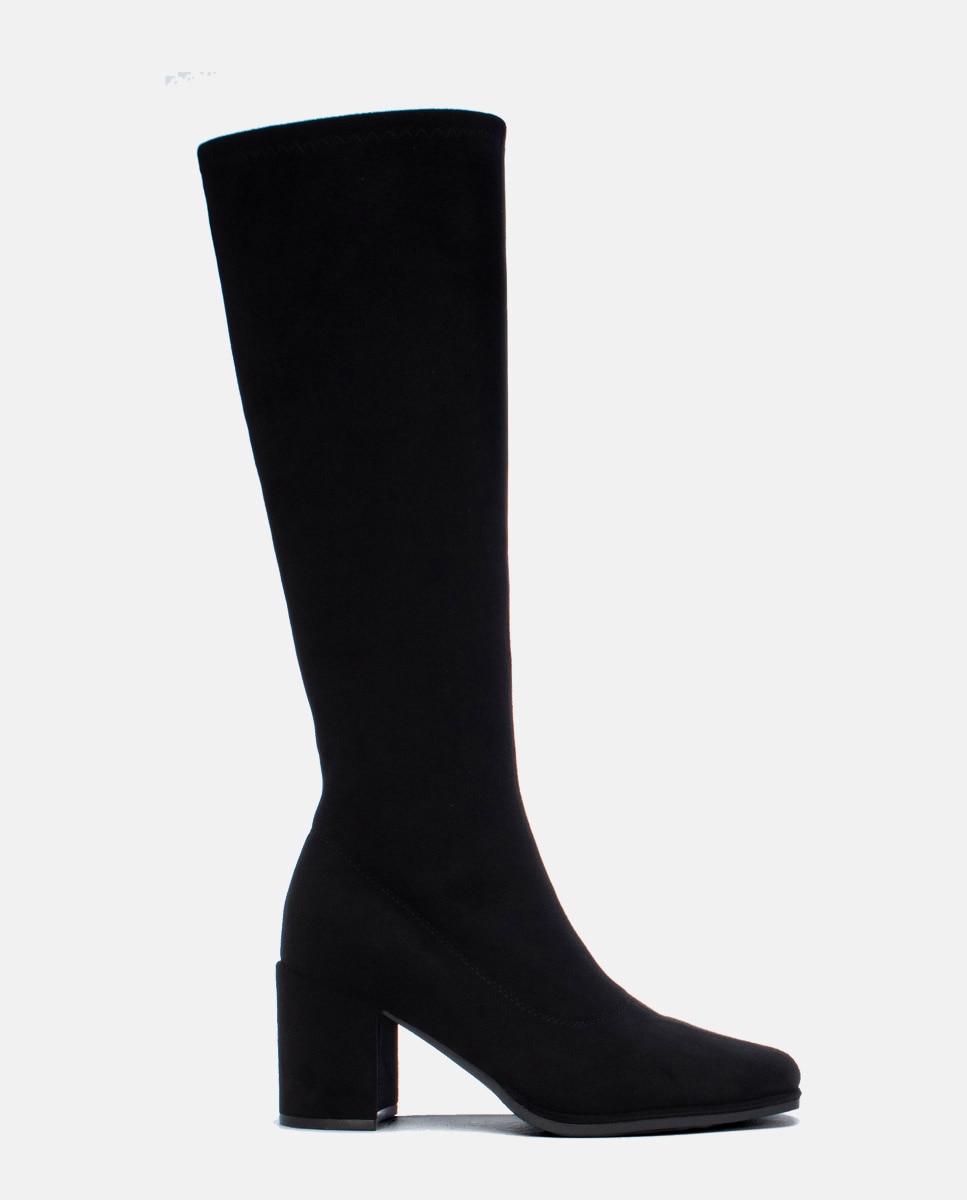 Bota alta de mujer con tacón - Xti - Negro Negro-1