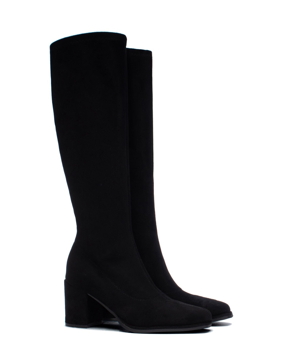 Bota alta de mujer con tacón - Xti - Negro Negro-4