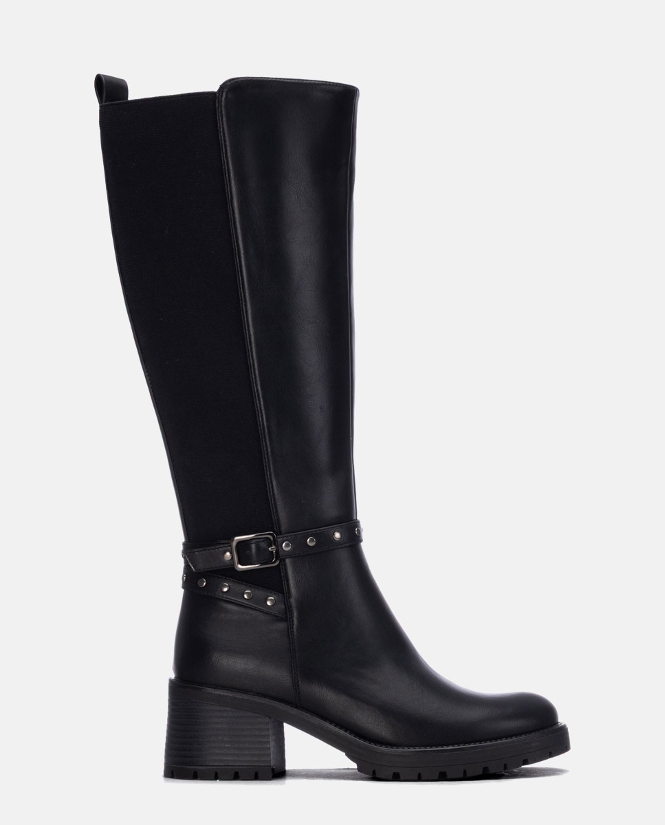 Bota de mujer con hebilla - Xti - Negro Negro-1