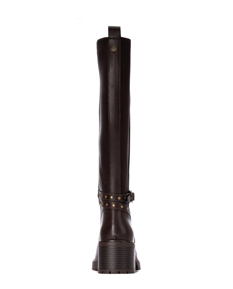 Bota de mujer con hebilla - Xti - Marrón Marrón-8