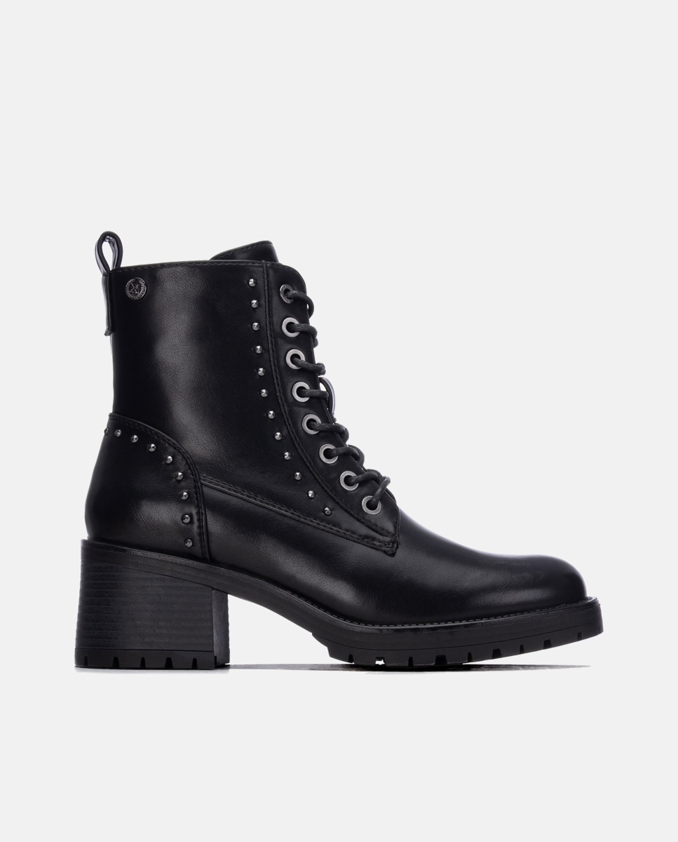 Botín de mujer con cordones - Xti - Negro Negro-1