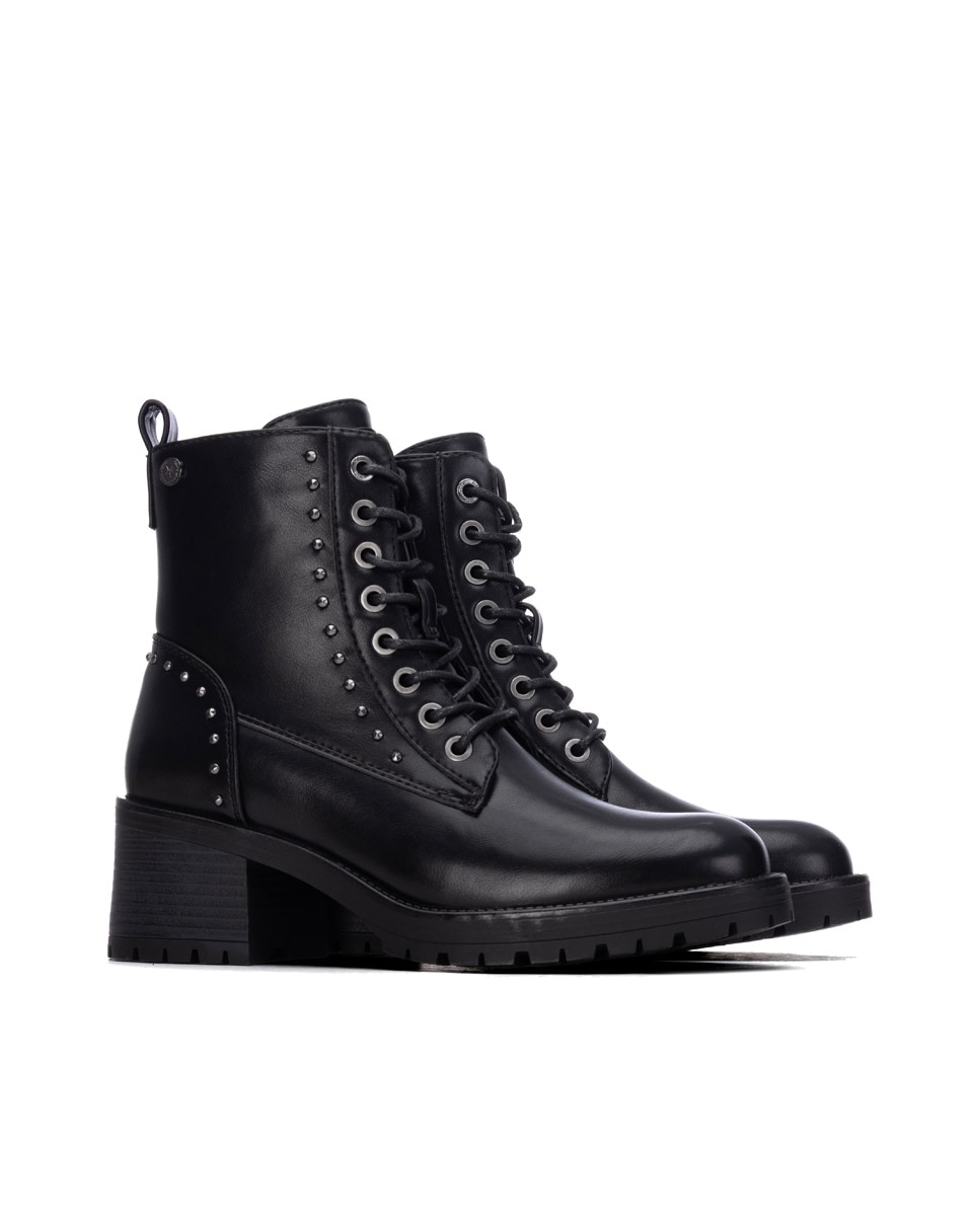 Botín de mujer con cordones - Xti - Negro Negro-4