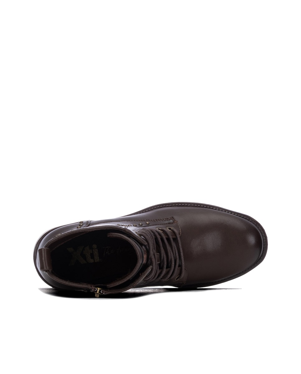 Botín de mujer con cordones - Xti - Marrón Marrón-5