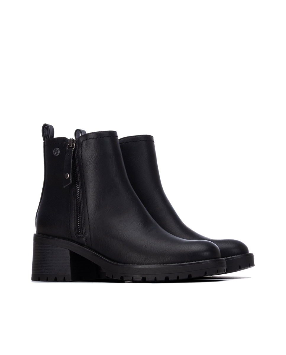 Botines de mujer con cremallera - Xti - Negro Negro-4