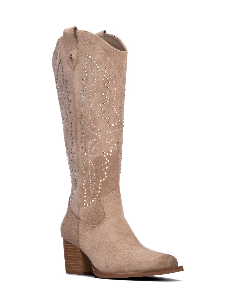 Bota de mujer cowboy con tacón - Xti - Beige Beige-3