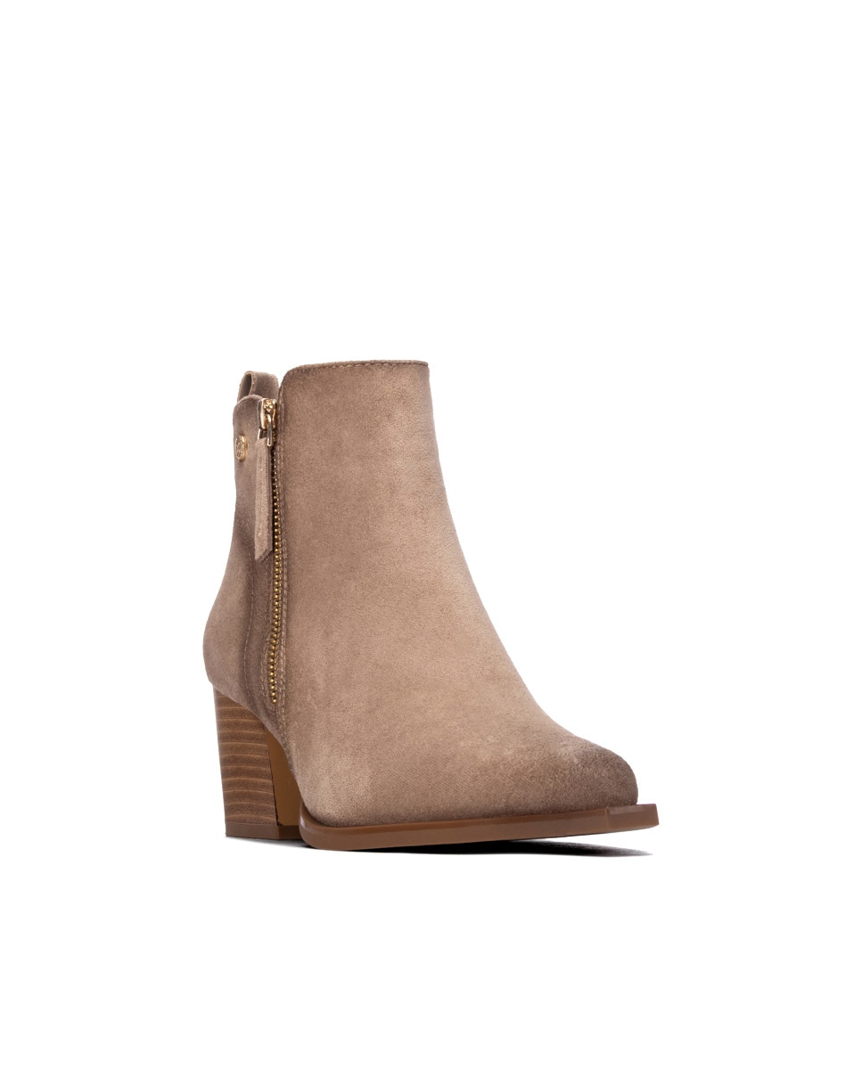 Botines de mujer con cremallera - Xti - Beige Beige-3
