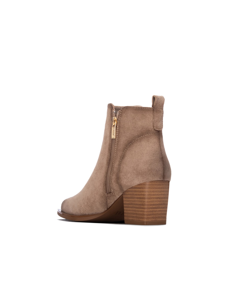 Botines de mujer con cremallera - Xti - Beige Beige-2