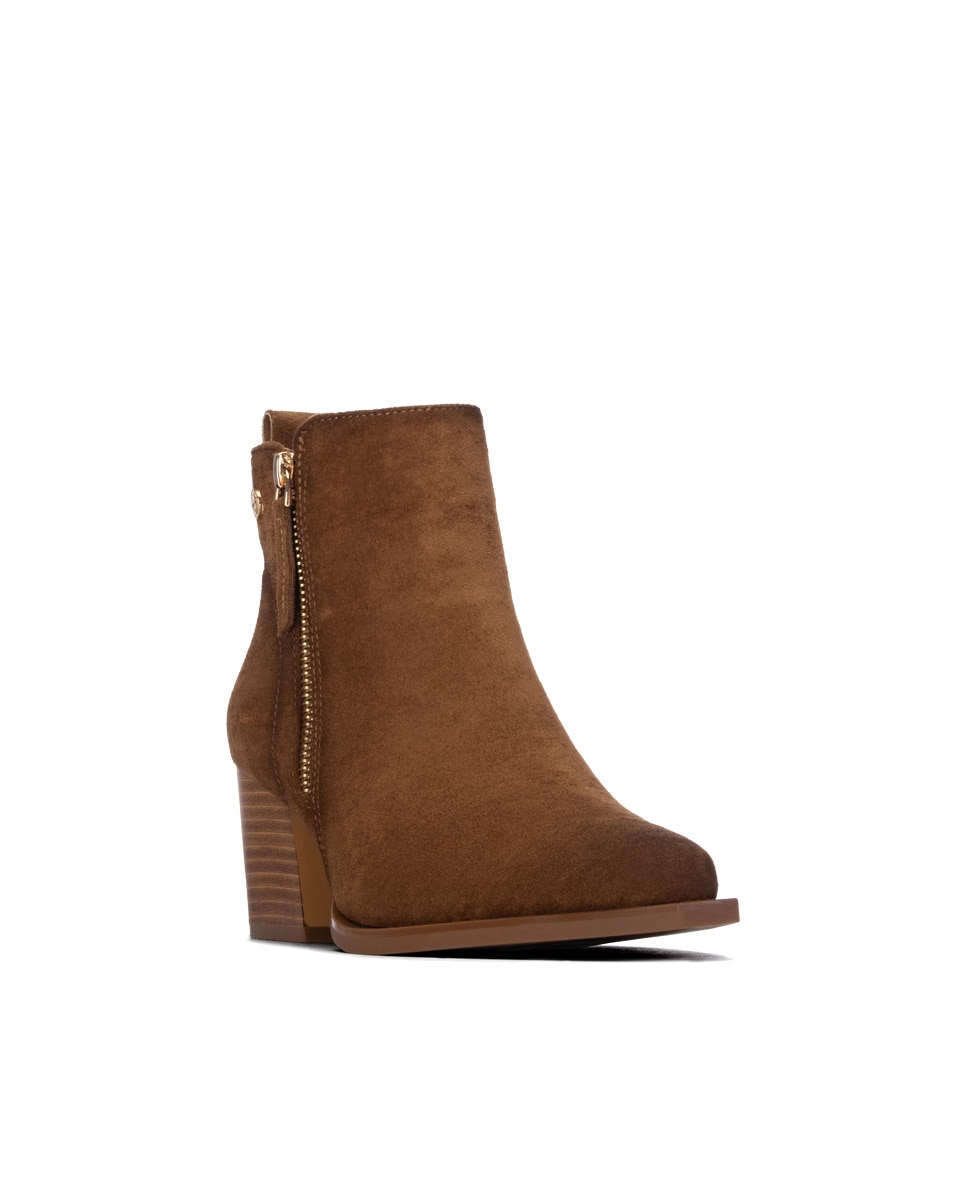 Botines de mujer con cremallera - Xti - Camel Camel-3