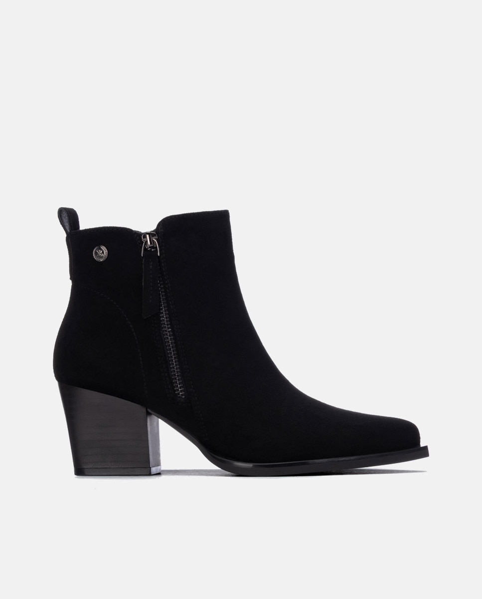 Botines de mujer con cremallera - Xti - Negro Negro-1