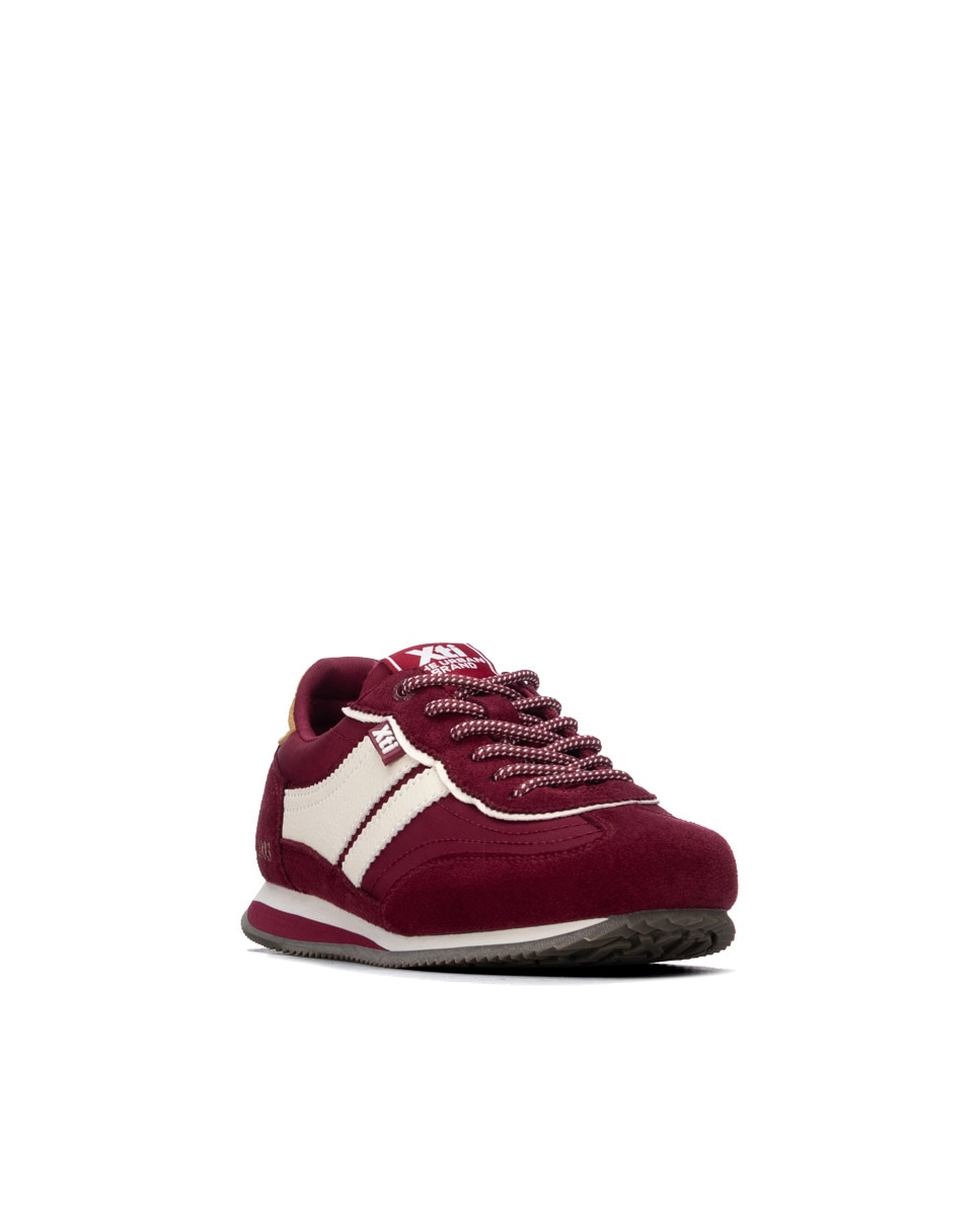 Zapatilla de mujer con cordones - Xti - Burdeos Burdeos-3