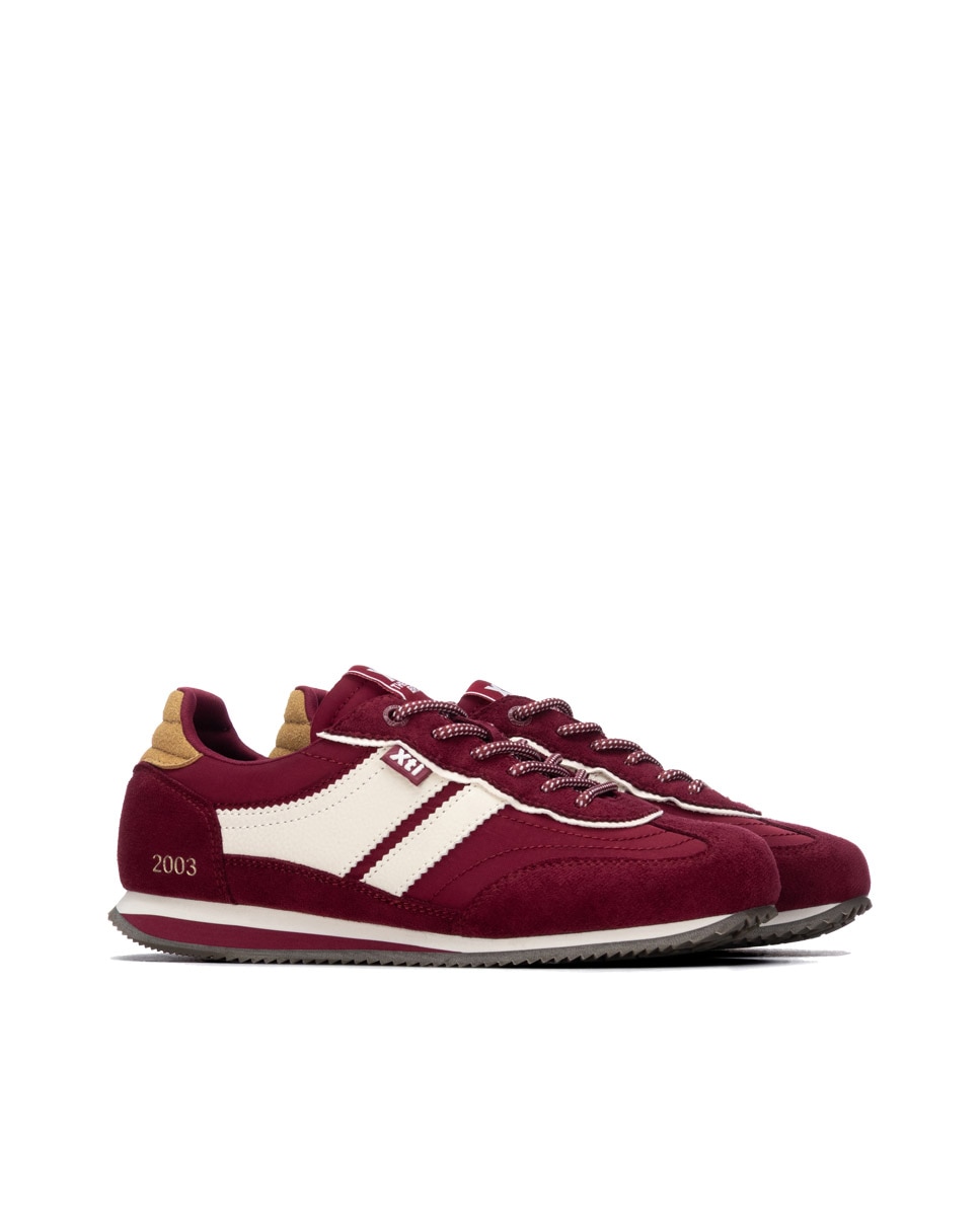 Zapatilla de mujer con cordones - Xti - Burdeos Burdeos-4