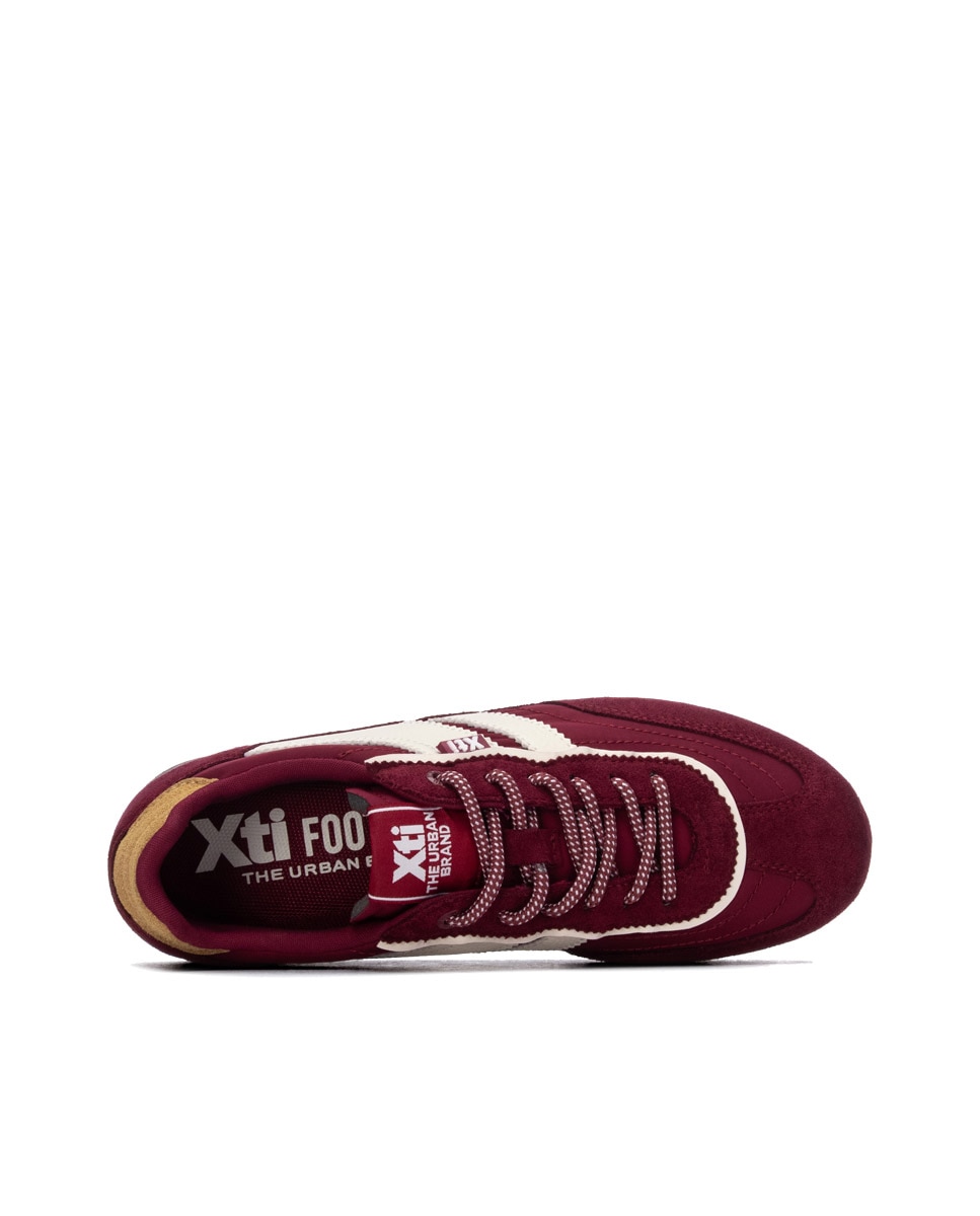 Zapatilla de mujer con cordones - Xti - Burdeos Burdeos-5
