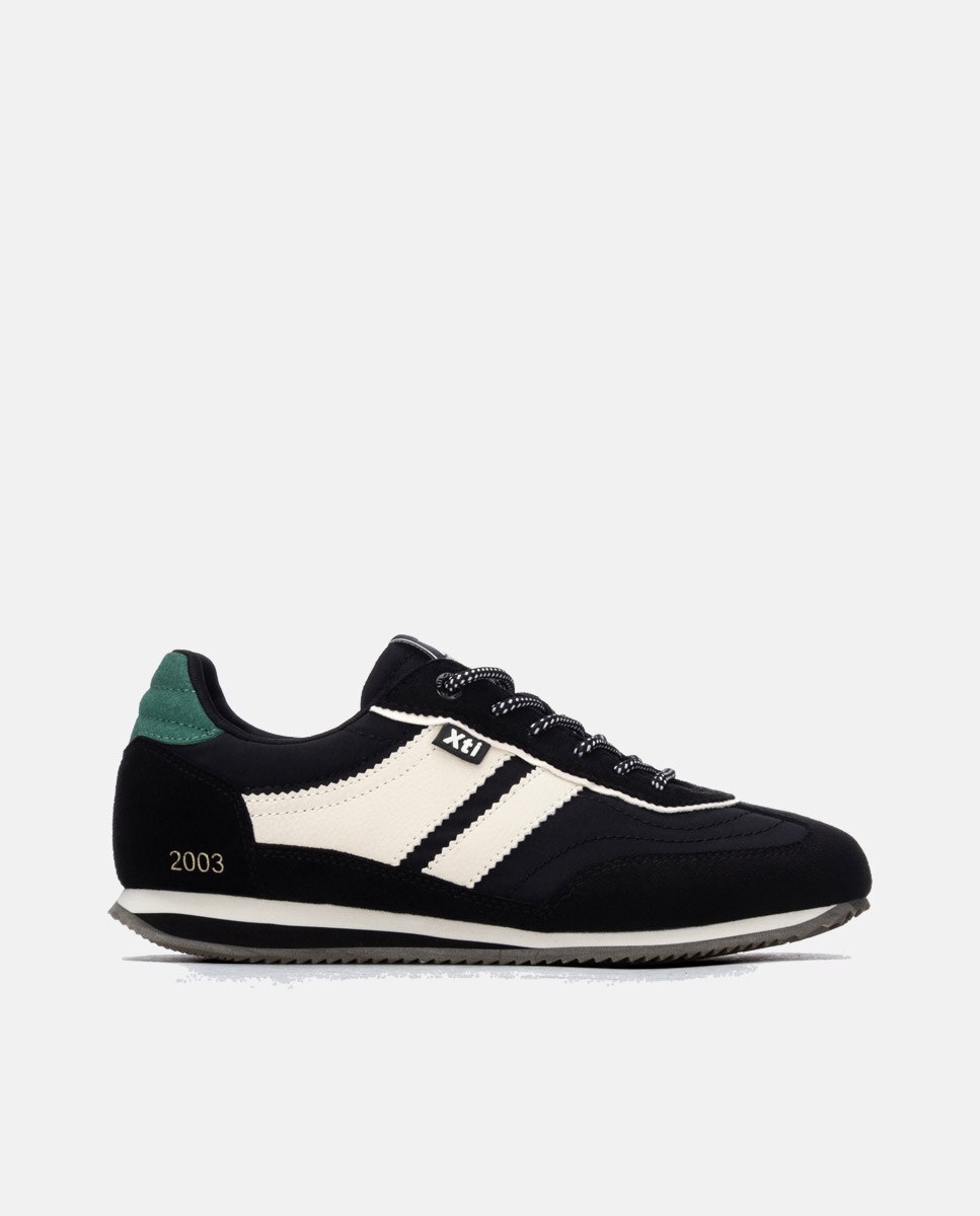 Zapatilla de mujer con cordones - Xti - Negro Negro-1