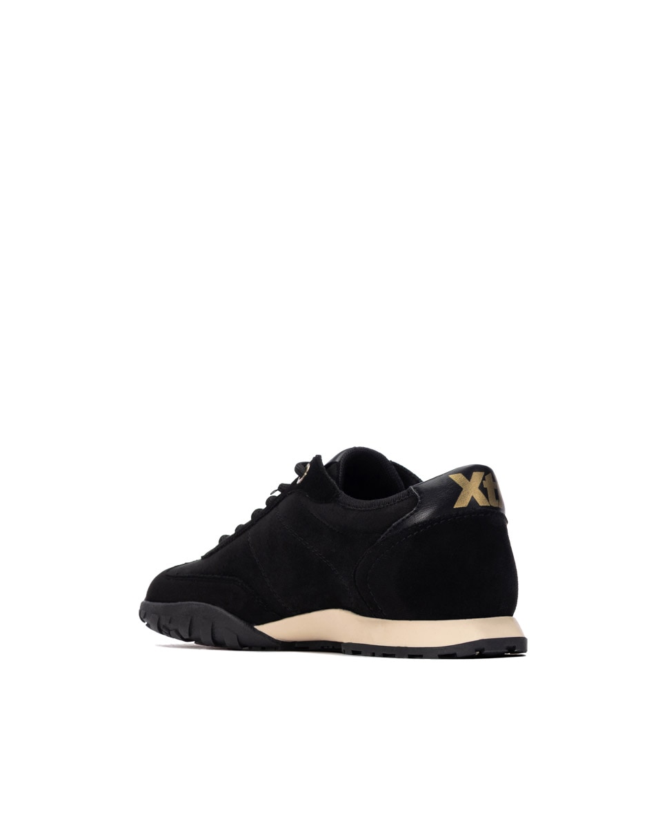 Zapatilla de mujer con cordones - Xti - Negro Negro-2