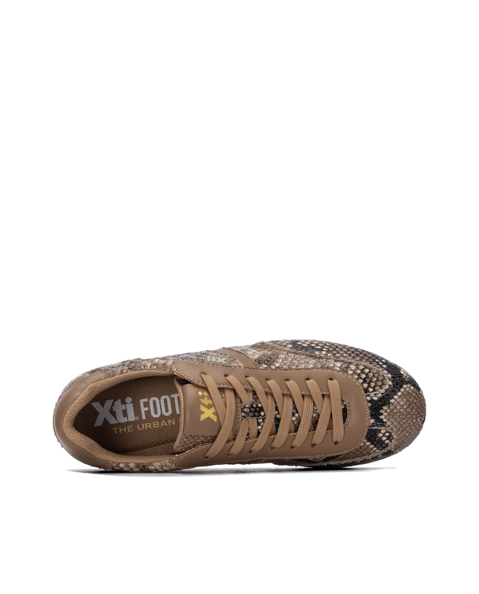 Zapatilla de mujer con cordones - Xti - Estampado Estampado-5