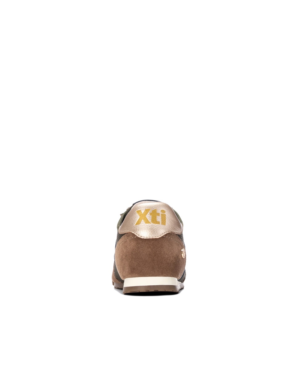 Zapatilla de mujer con cordones - Xti - Kaki Kaki-8
