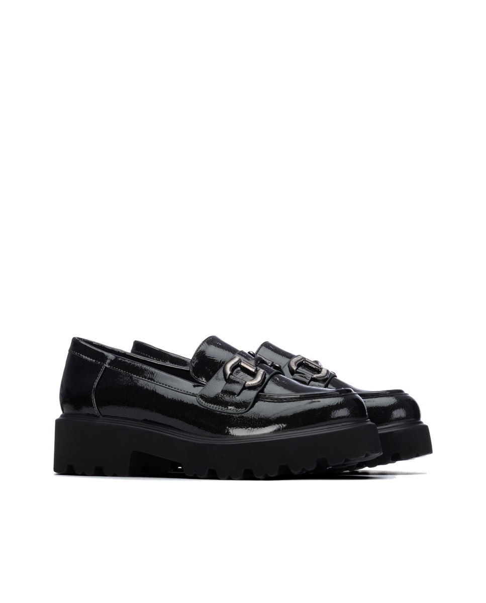 Mocasín plano de mujer - Xti - Kaki Kaki-4